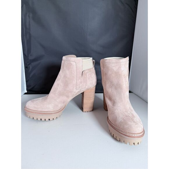 Vince Camuto Erinia Laceless Lug Sole‎ Booties Womens 11M Taupe Boho Fall Grunge - Picture 8 of 14